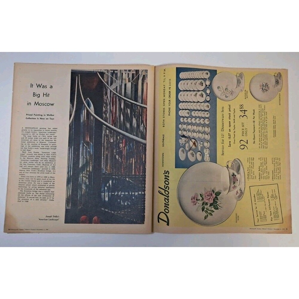 Picture Magazine Minneapolis Sunday Tribune 12/6/1959 Joseph Stella Porgy & Bess - Picture 9 of 13